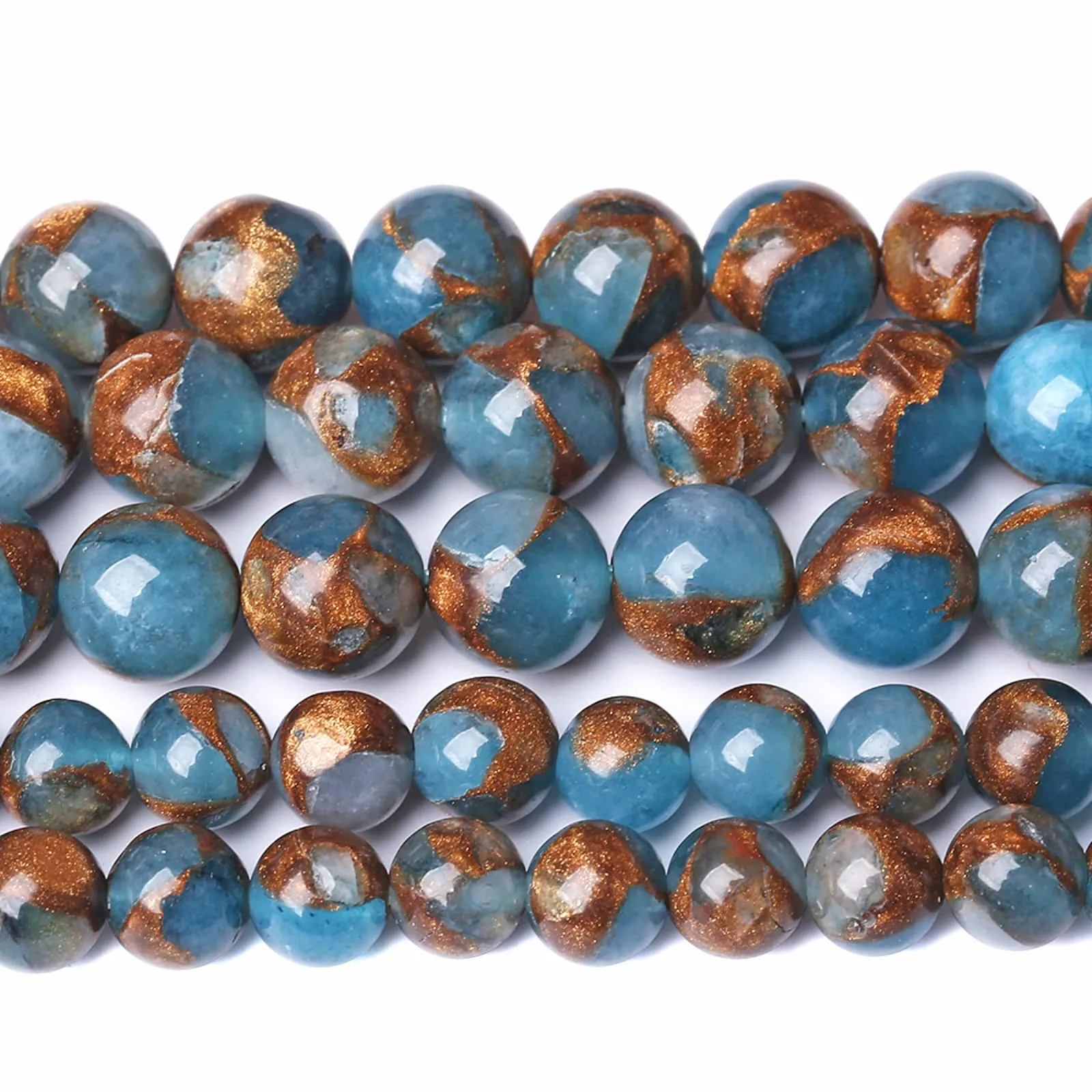 Perline distanziatrici sfuse da 4 mm, 88 pezzi, blu lago, per la creazione di gioielli e braccialetti fai da te - immagine 1