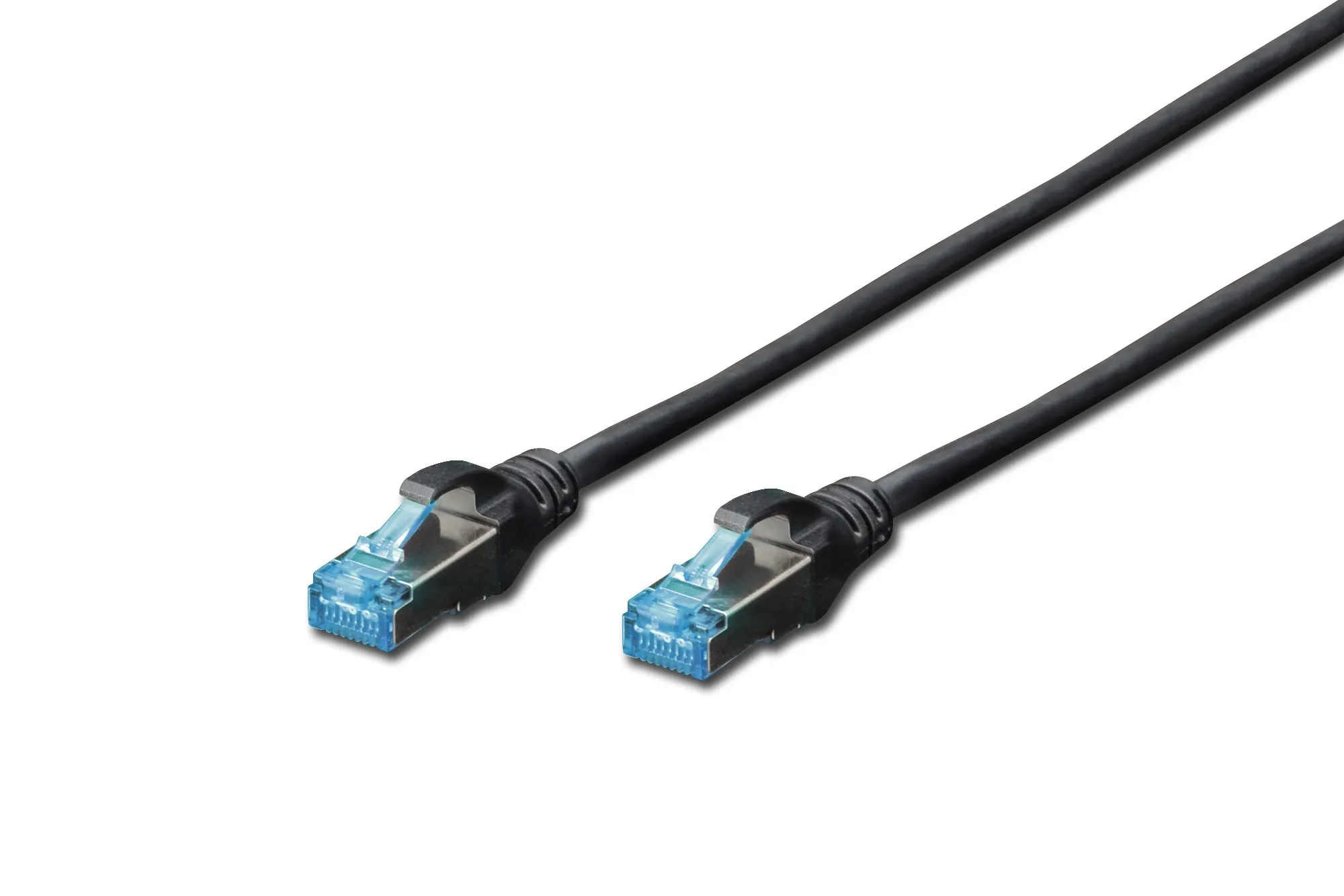 Cavo Rete Schermato Sf/Utp In Rame Cat. 5E Colore Nero Mt. 1 - immagine 1