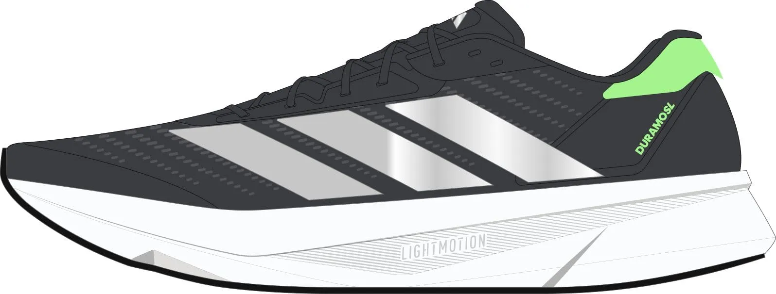 Adidas Uomo Duramo SL 2 Running Shoes, Carbon/Silver Met./Lime Burst, 42 EU - immagine 9