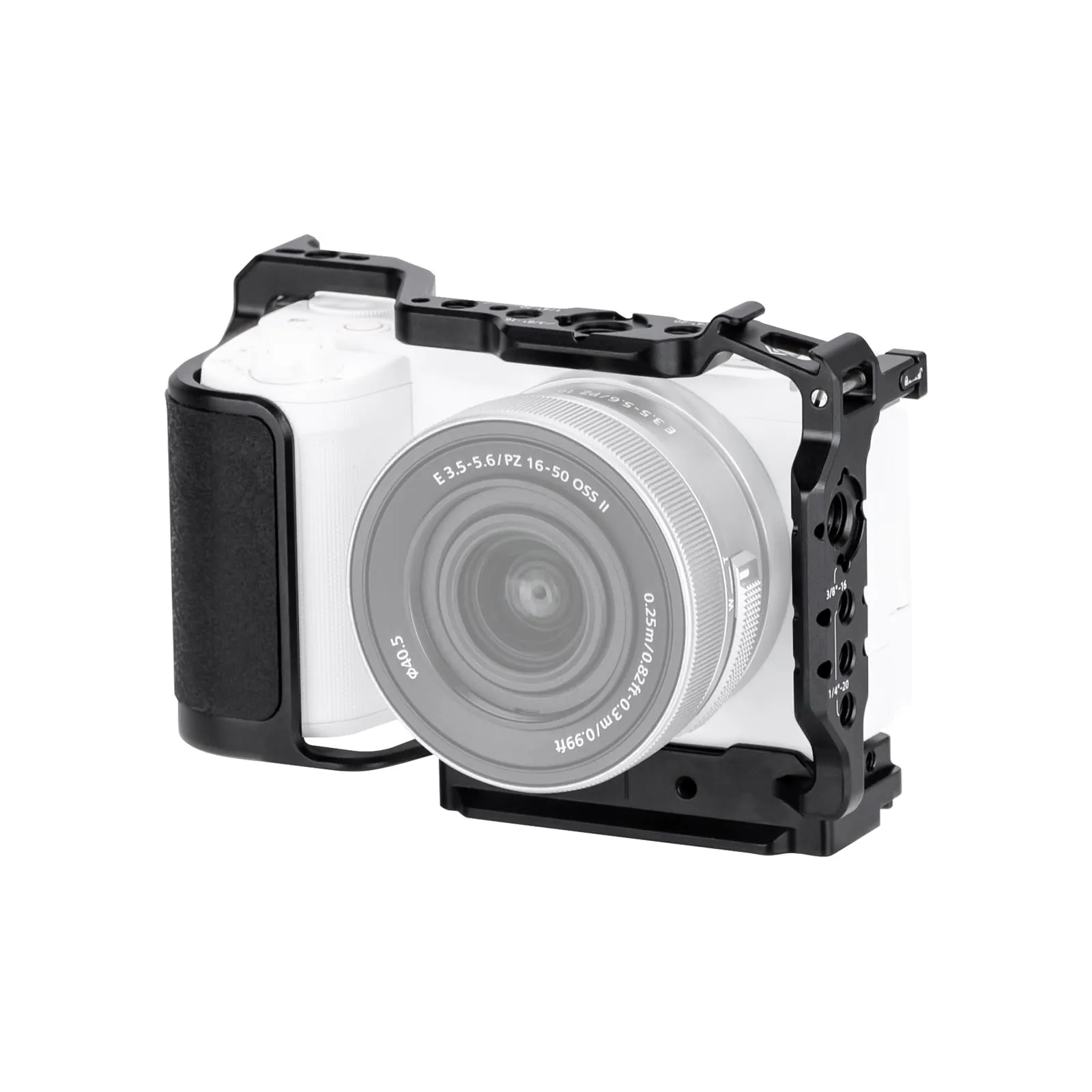 Nitze ZV-E10 II Cage, gabbia per fotocamera Sony ZV-E10 II, con 2 guide NATO integrate, scarpa Cold Shoe, impugnatura ergonomica, piastra a sgancio rapido per Arca-Swiss T-S14A - immagine 1