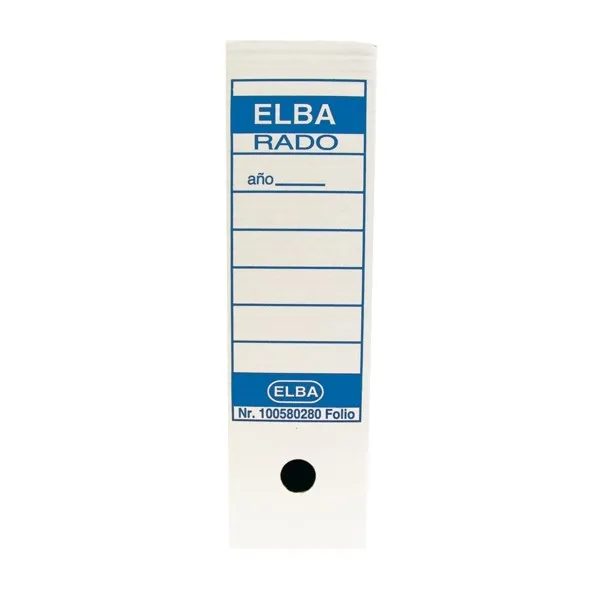 Elba Extended Folio Definitive File Box - Robusto e durevole - Ideale per organizzare documenti - Design elegante e funzionale - Colore bianco e blu - immagine 1