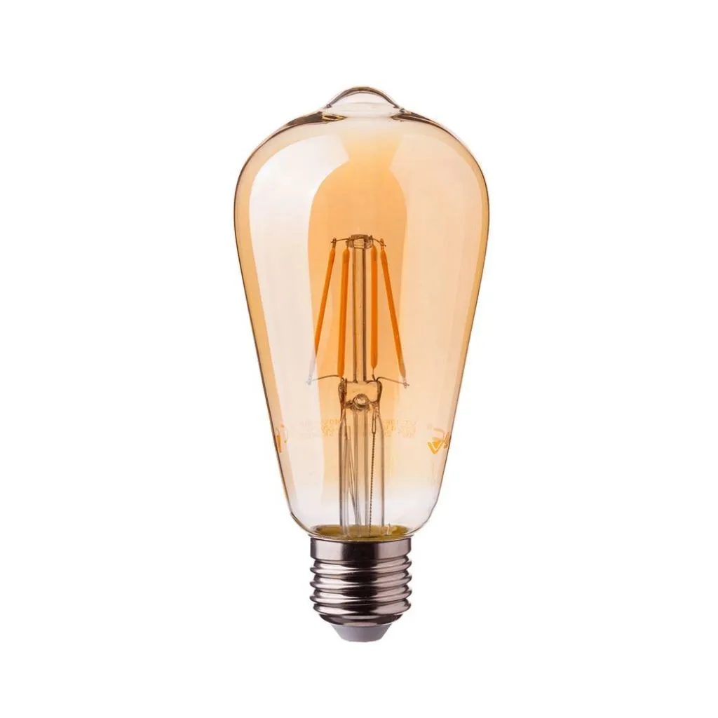 V-TAC Lampadina LED E27 4W ST64 Filamento Ambrato 2200K - immagine 1