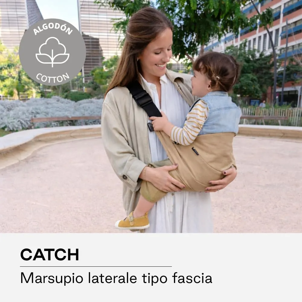 Jané Catch Fascia Portabebè Fianco, Porto Laterale, Regolabile, Ergonomica e Antiscivolo, 100% Cotone, 9-48 Mesi, Arena - immagine 2