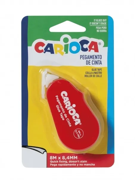 Nastro adesivo Carioca - Preciso e veloce - Ideale per tutti i tipi di carta - Vari colori - immagine 1
