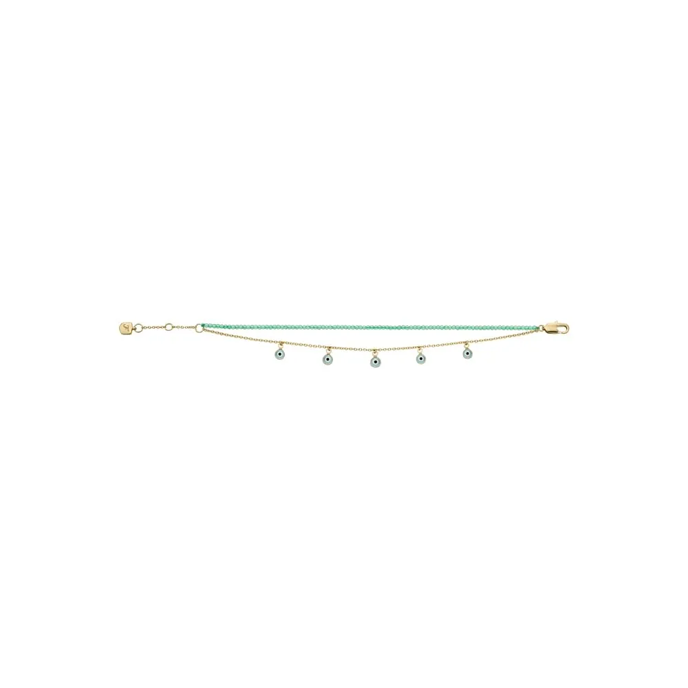 Fossil Women's Semi precious beads with lobster clasp closure bracelet - immagine 4