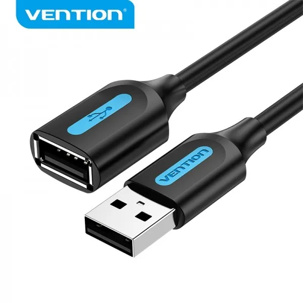 Cavo di prolunga Vention USB 2.0 maschio a USB femmina - 15 m - Nero - immagine 1