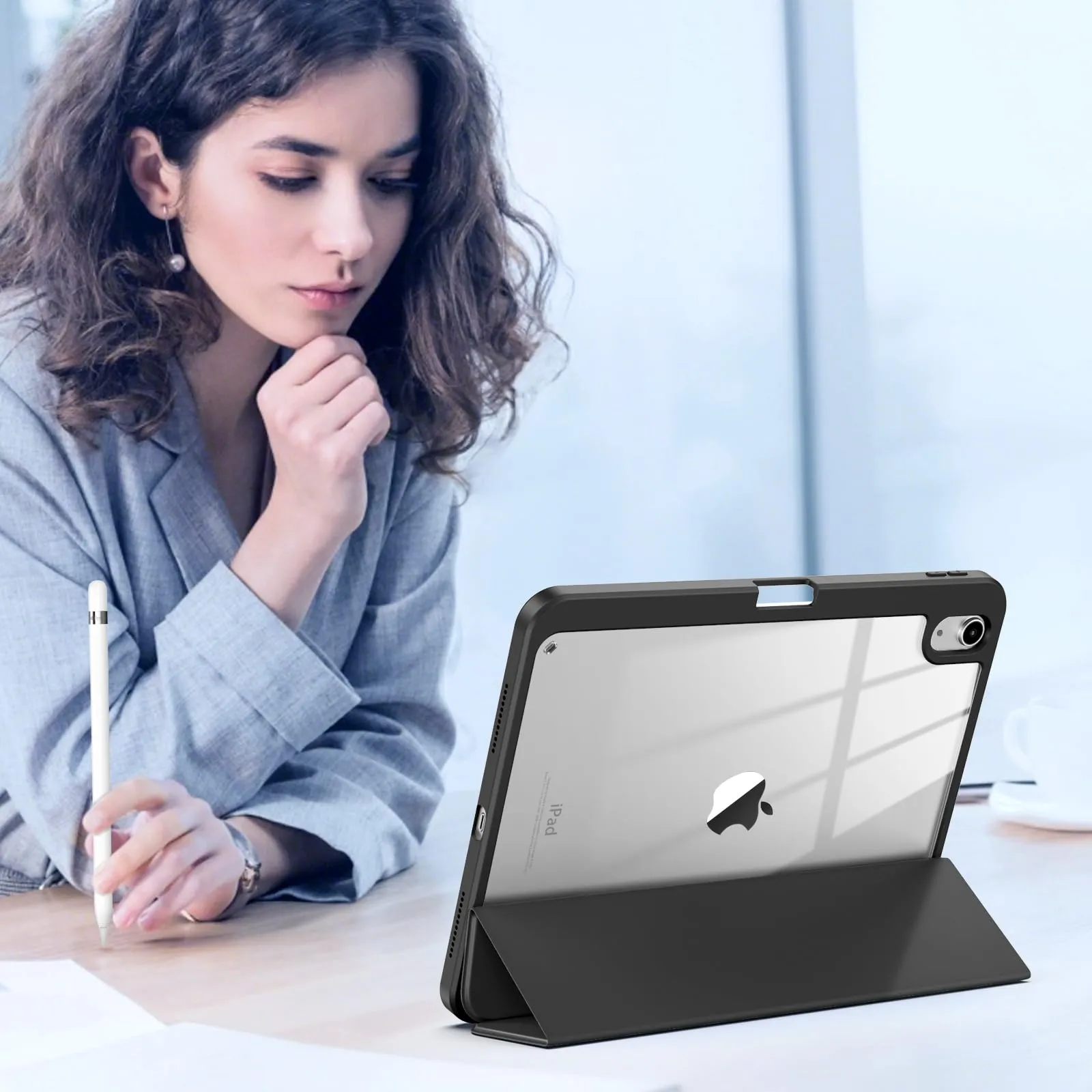 TiMOVO Cover per iPad A16 11. Gen 11"&10. Gen 10,9", Nero - immagine 8