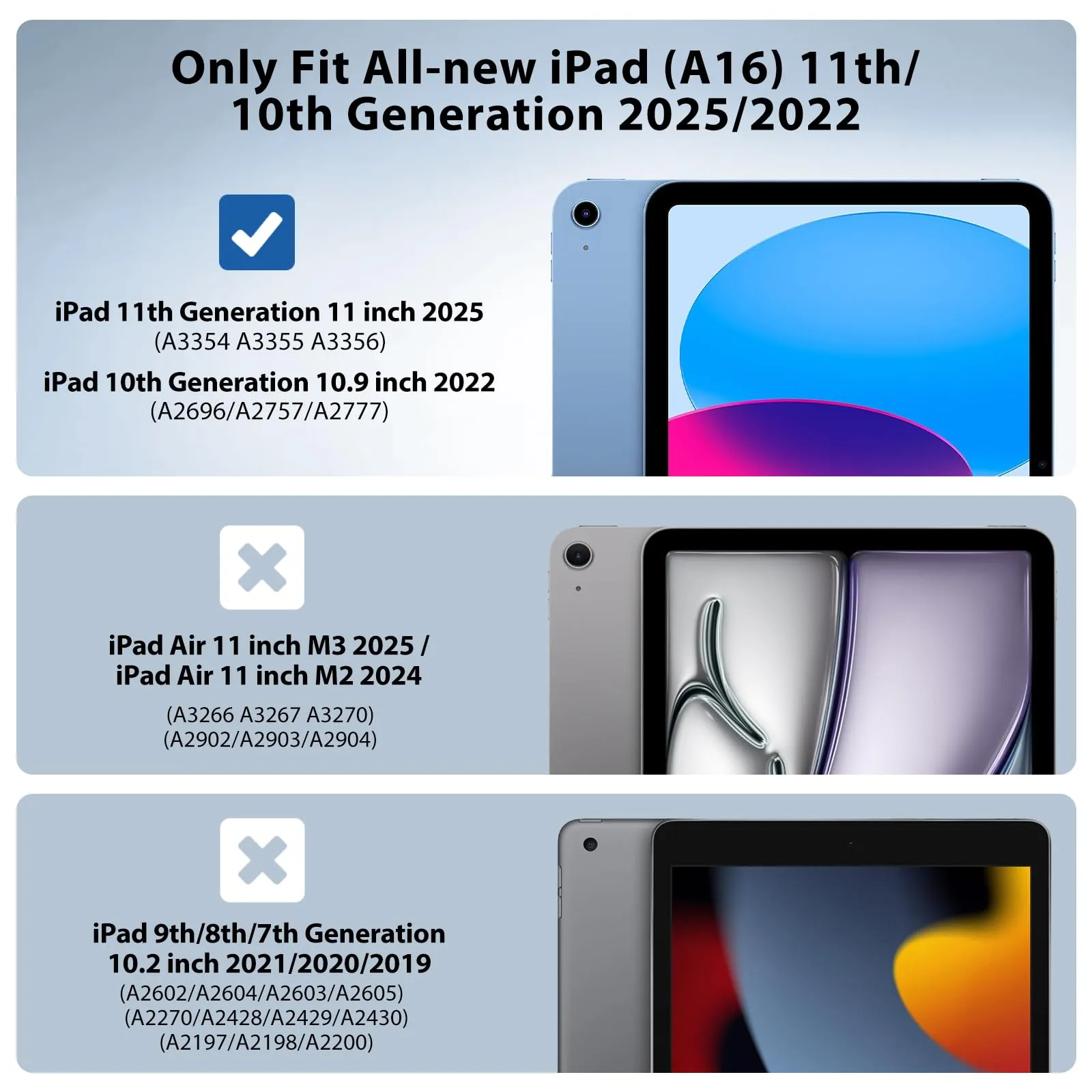 TiMOVO Cover per iPad A16 11. Gen 11"&10. Gen 10,9", Rosa Trasparente - immagine 2