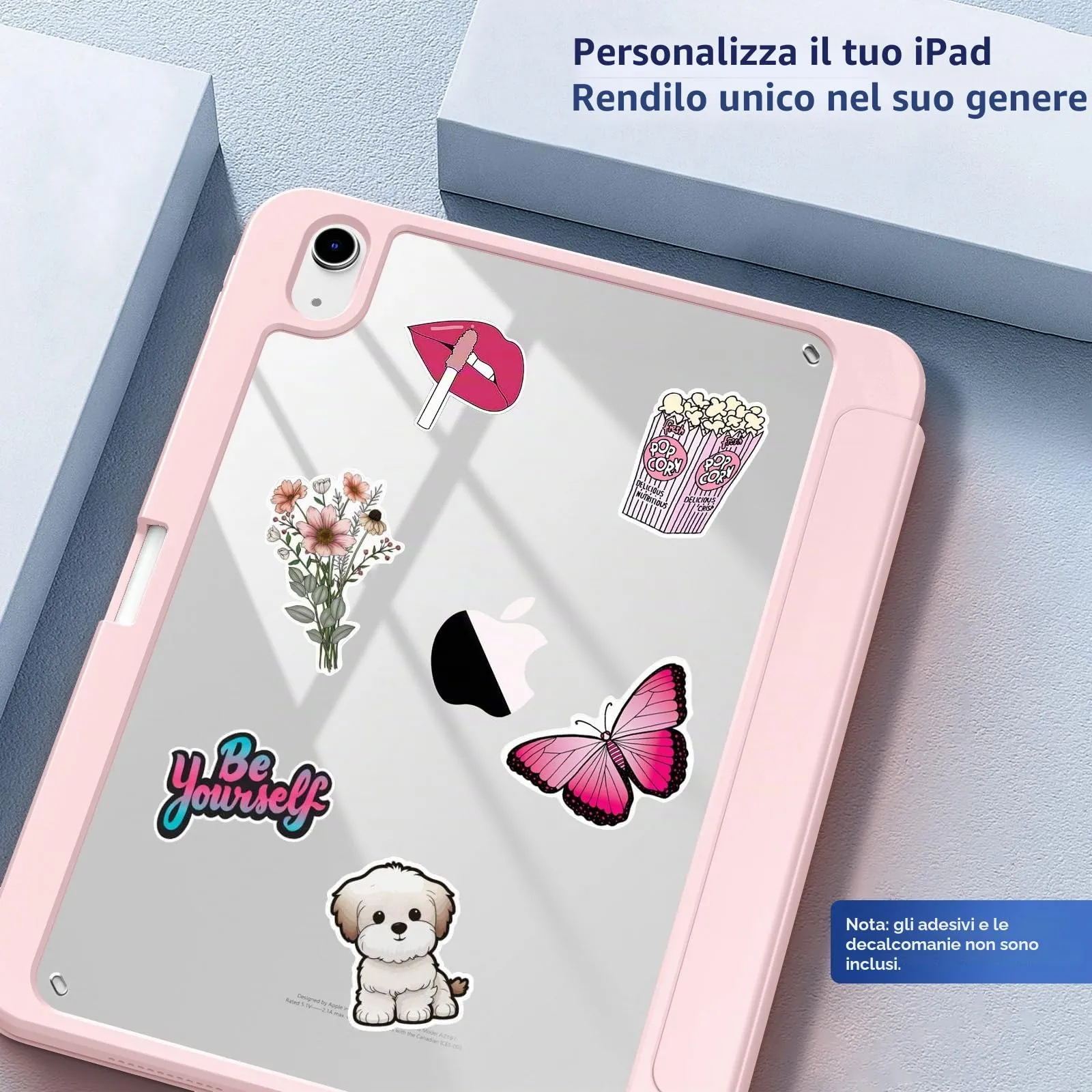 TiMOVO Cover per iPad A16 11. Gen 11"&10. Gen 10,9", Rosa Trasparente - immagine 6