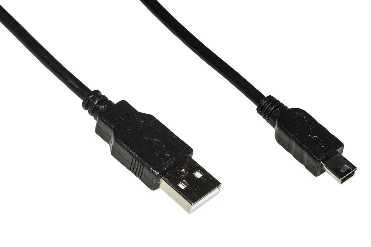 Cavo Usb 2.0 Mini B 5 Poli Per Ricarica O Trasmissione Dati In Rame Mt.1 - immagine 1