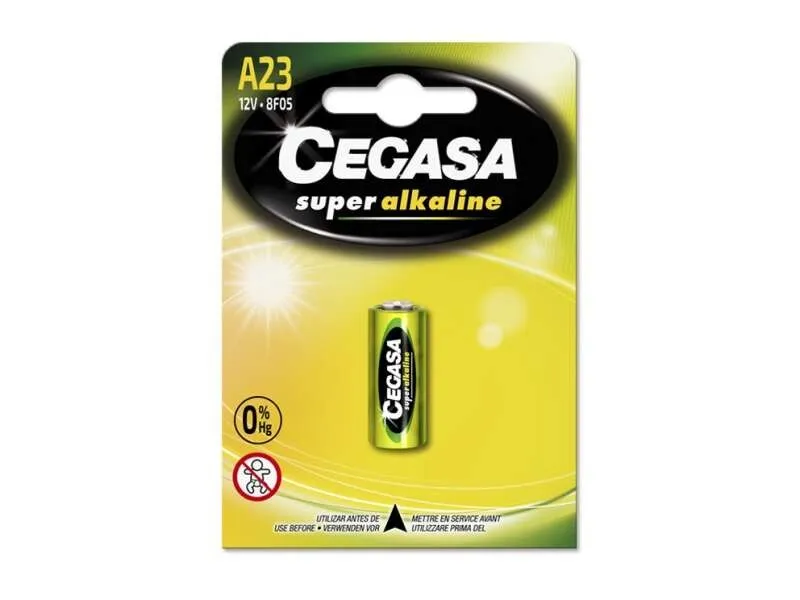 Batteria Cegasa Super Alkaline 8F05 Confezione da 1 A23 12V - Alta Tecnologia - Affidabilità - Alte Prestazioni - Massime Prestazioni - immagine 1