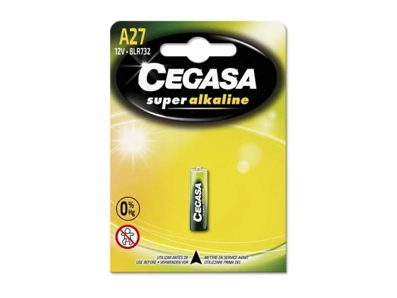 Cegasa A27 Confezione da 1 Batteria Alcalina A27 12V - Alta Tecnologia - Affidabilità - Alte Prestazioni - Massimi Benefici - immagine 1