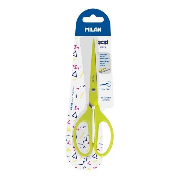 Milan BWM10425Y forbici da cancelleria Forbici da ufficio Taglio a zig zag Giallo - immagine 1
