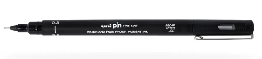 Uni-Ball Pin 03200 N evidenziatore 1 pz Punta sottile Nero - immagine 1