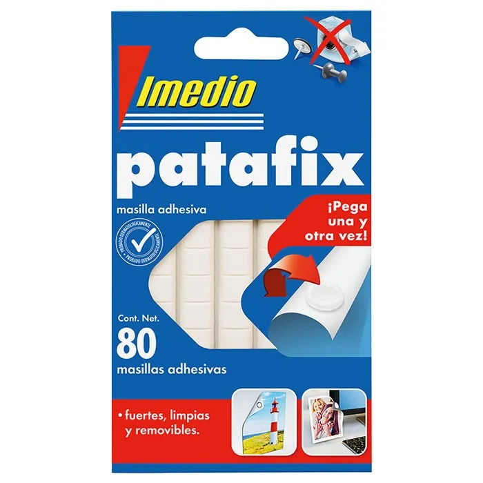 Stucco adesivo bianco Imedio Patafix - Forte pulito e rimovibile - 80 pezzi - immagine 1