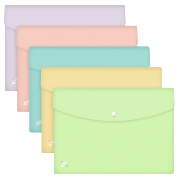 Busta Oxford A4 PP Trasparente - Resistente e Durevole - Misura Standard - Facile da Aprire e Chiudere - immagine 1