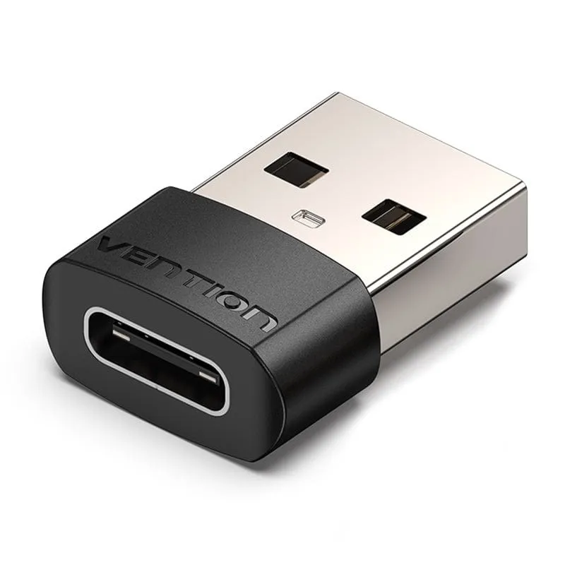 Adattatore Vention USB 2.0 da USB-C maschio a USB femmina - nero - immagine 1