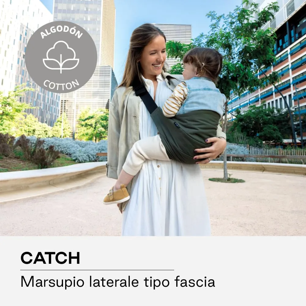 Jané Catch Fascia Portabebè Fianco, Porto Laterale, Regolabile, Ergonomica e Antiscivolo, 100% Cotone, 9-48 Mesi, Verde - immagine 2