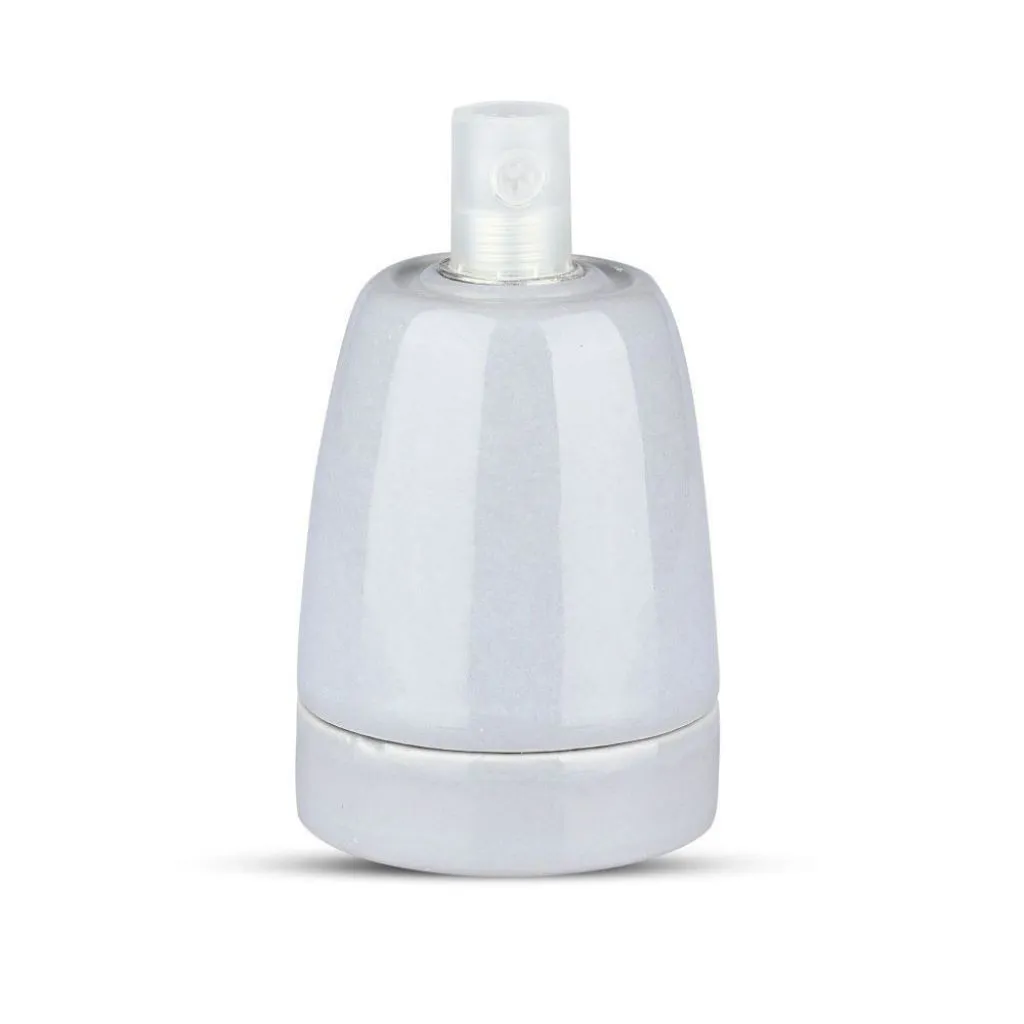 V-TAC Portalampada in Porcellana E27 (Max 60W) Colore Grigio - immagine 1