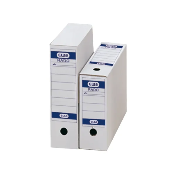 Elba Ultimate Folio File Box - Robusto e durevole - Ideale per organizzare i documenti - Bianco e blu - immagine 1