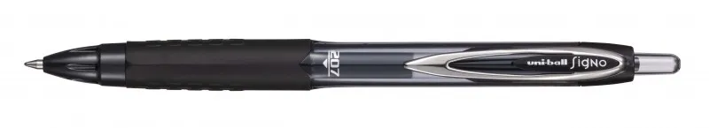 Penna a sfera Uni-ball UMN-207E - Penna a sfera da 07 mm - Impugnatura in gomma anti-fatica - Inchiostro pigmentato resistente alla luce e all'acqua - Colore nero - immagine 1