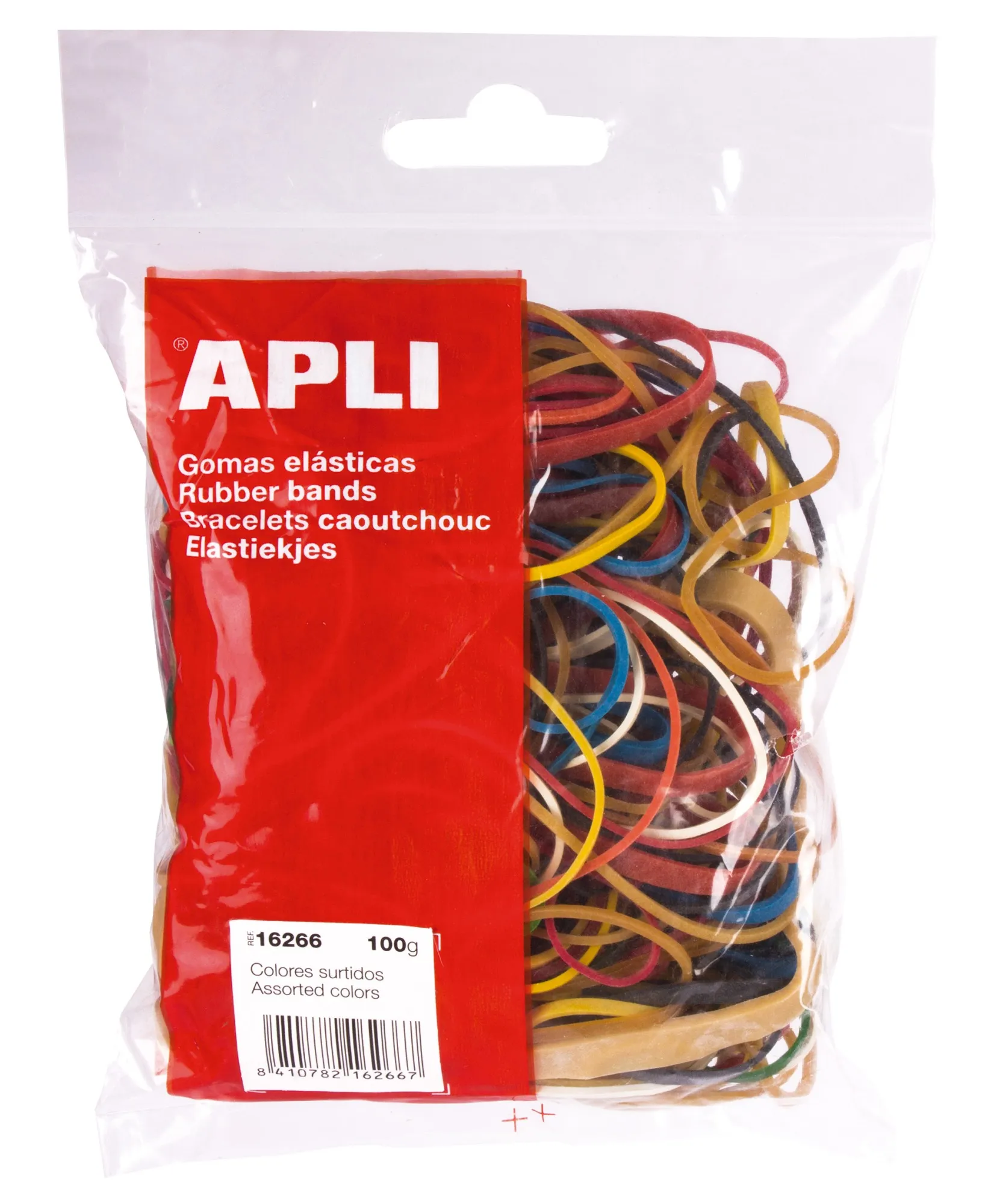 Apli Elastici Assortiti - Contenuto 100g - Grande Elasticità e Resistenza - 70% Gomma Naturale - immagine 1