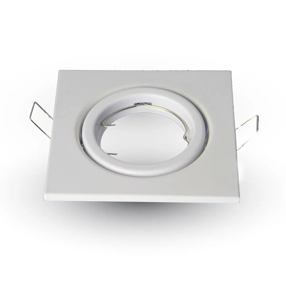 V-TAC VT-7227 PORTAFARETTO ORIENTABILE QUADRATO DA INCASSO PER LAMPADINE GU10 E GU5.3 - SKU 3472 - immagine 1