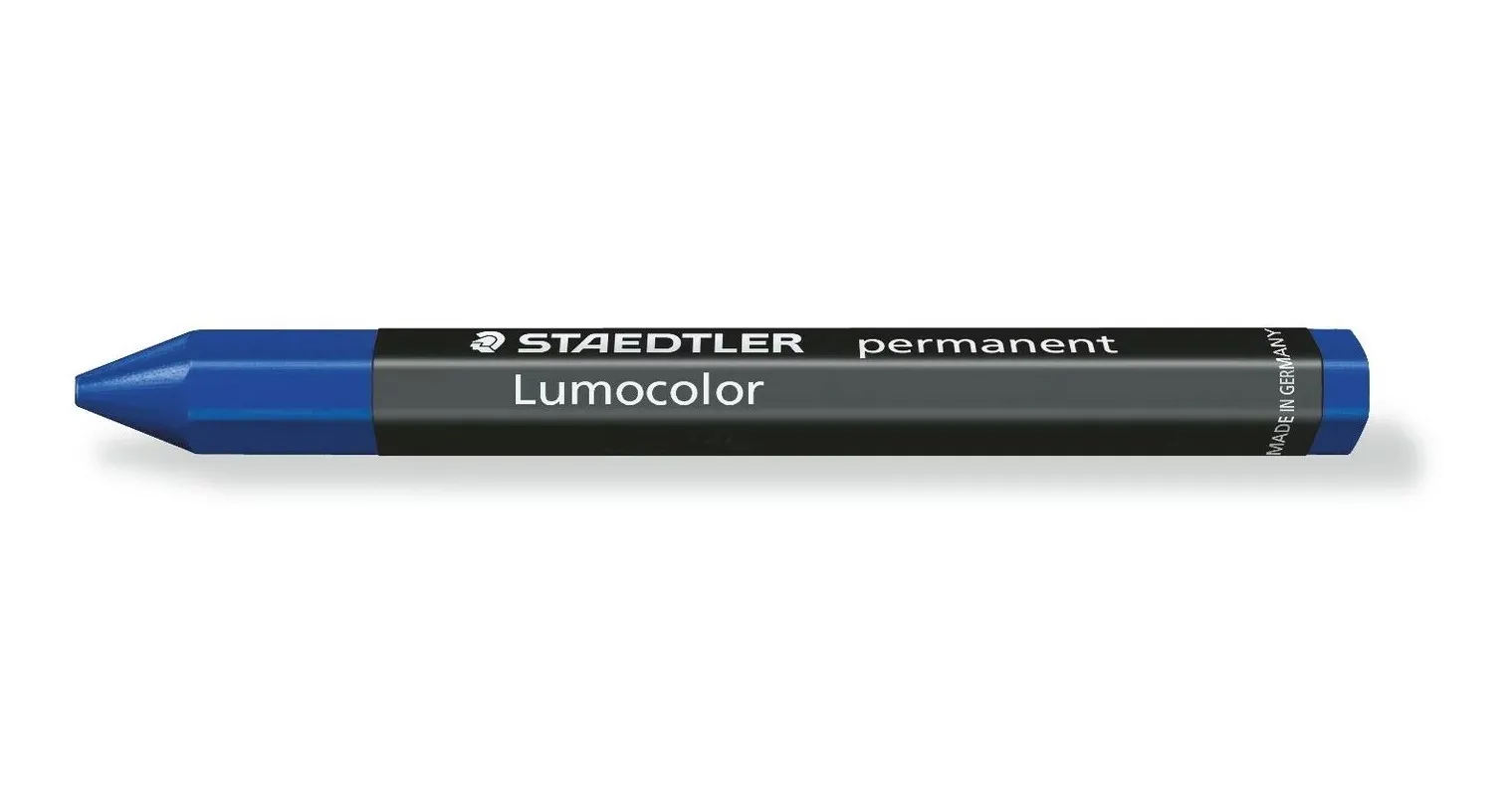 Staedtler Lumocolor Permanent Omnigraph 236 Cera permanente esagonale - Resistente all acqua - Diametro 12 mm circa - Colore blu - immagine 1