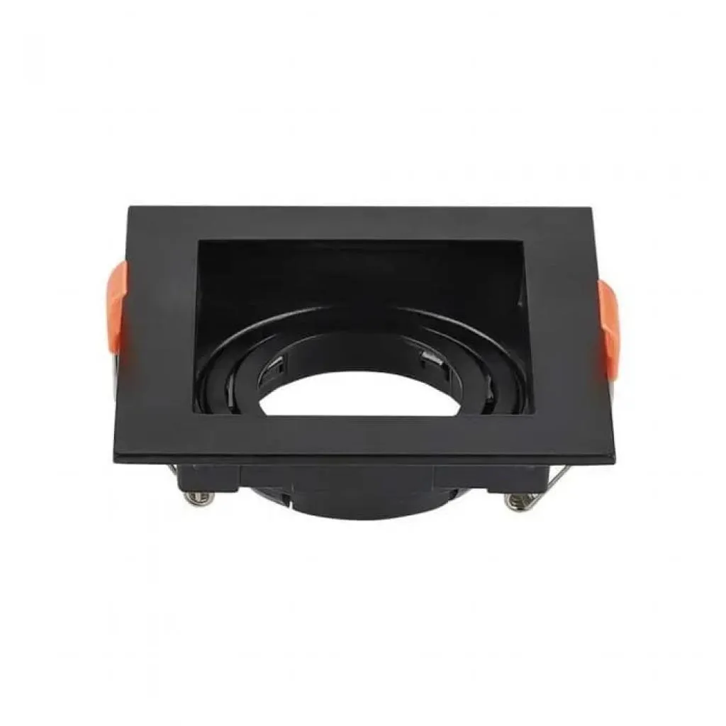 V-TAC Portafaretto LED da Incasso Quadrato GU10 Colore Nero - immagine 1