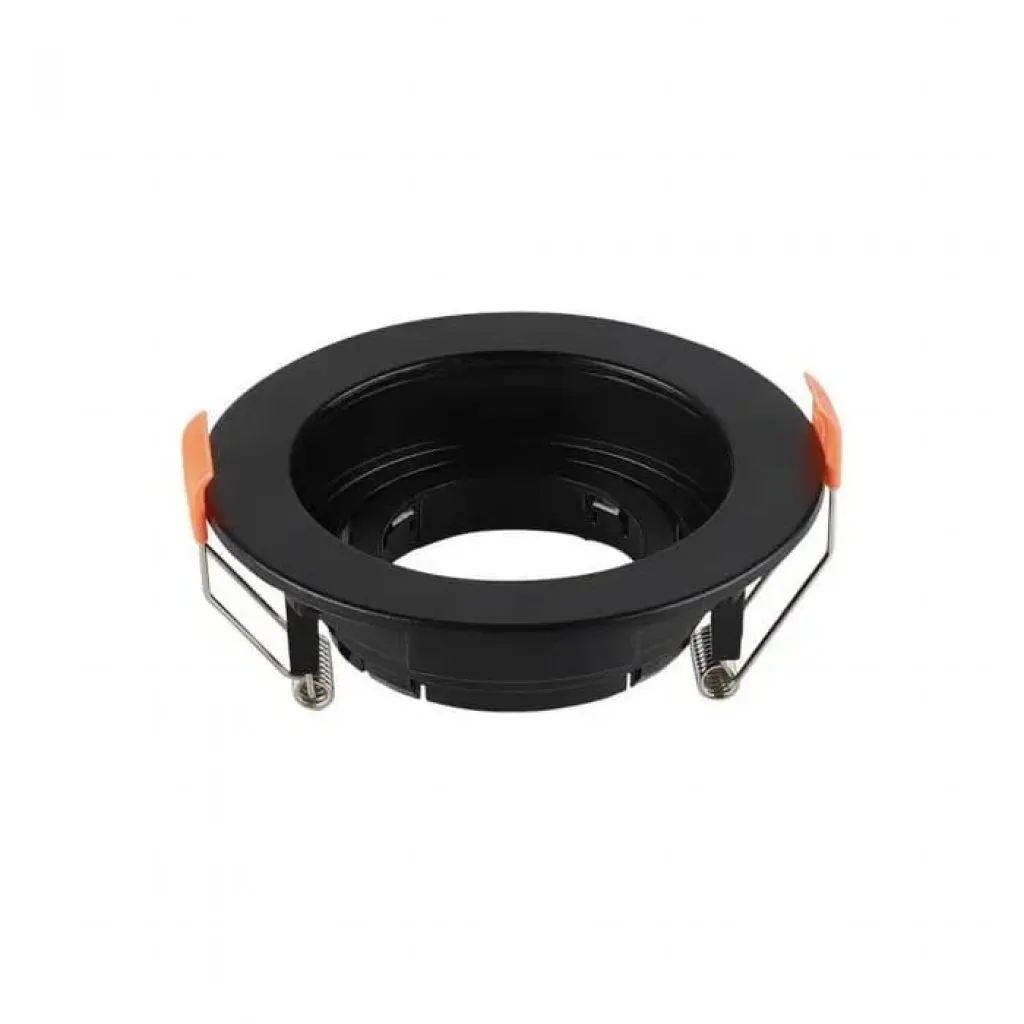 V-TAC Portafaretto LED da Incasso Rotondo GU10 Colore Nero Orientabile - immagine 1
