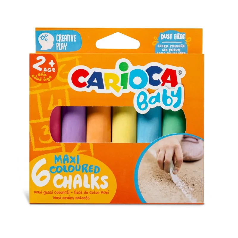 Carioca 43550 gessetto da marciapiede 6 pz - immagine 1