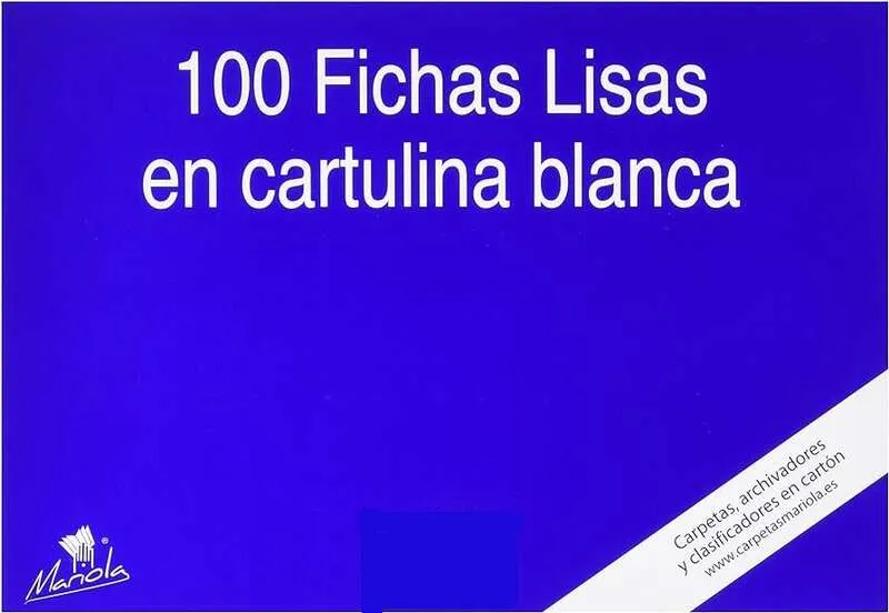 Confezione da 100 cartoncini indice bianchi Mariola n. 1 per archiviazione - Dimensioni: 95x65 mm - Colore: Bianco - immagine 1