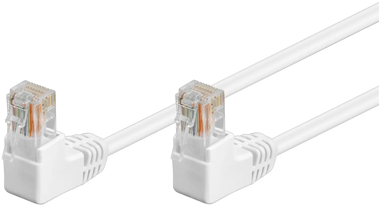 Cavo Rete Utp Cat.5E Connettori Rj45 A 90 Gradi Mt 1 - immagine 1