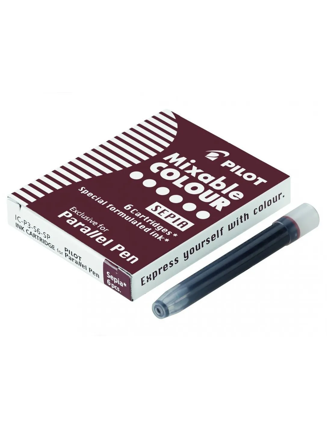 Confezione pilot da 6 ricariche per penne stilografiche parallele - Capacità 1 ml - Colore seppia - immagine 1