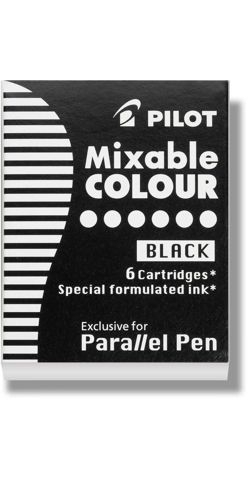 Confezione pilot da 6 ricariche per penne stilografiche parallele - Capacità 1 ml - Colore nero - immagine 1