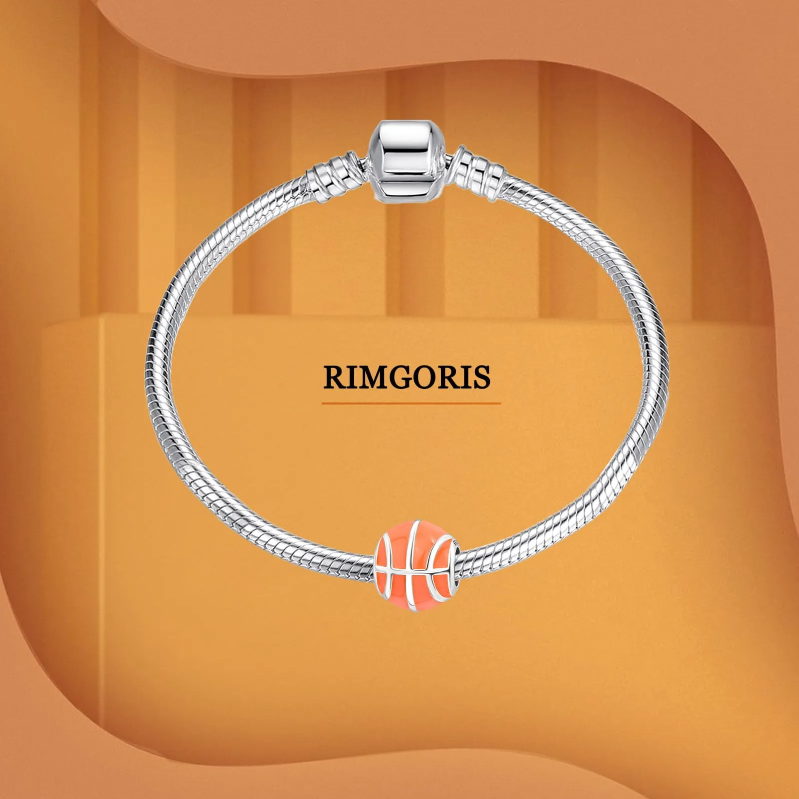 Rimgoris 925 Sterling Silver Women Bracciali Collana Sport Basket Ciondolo Donna Bracciale Charm Festa della mamma con Zirconia - immagine 3