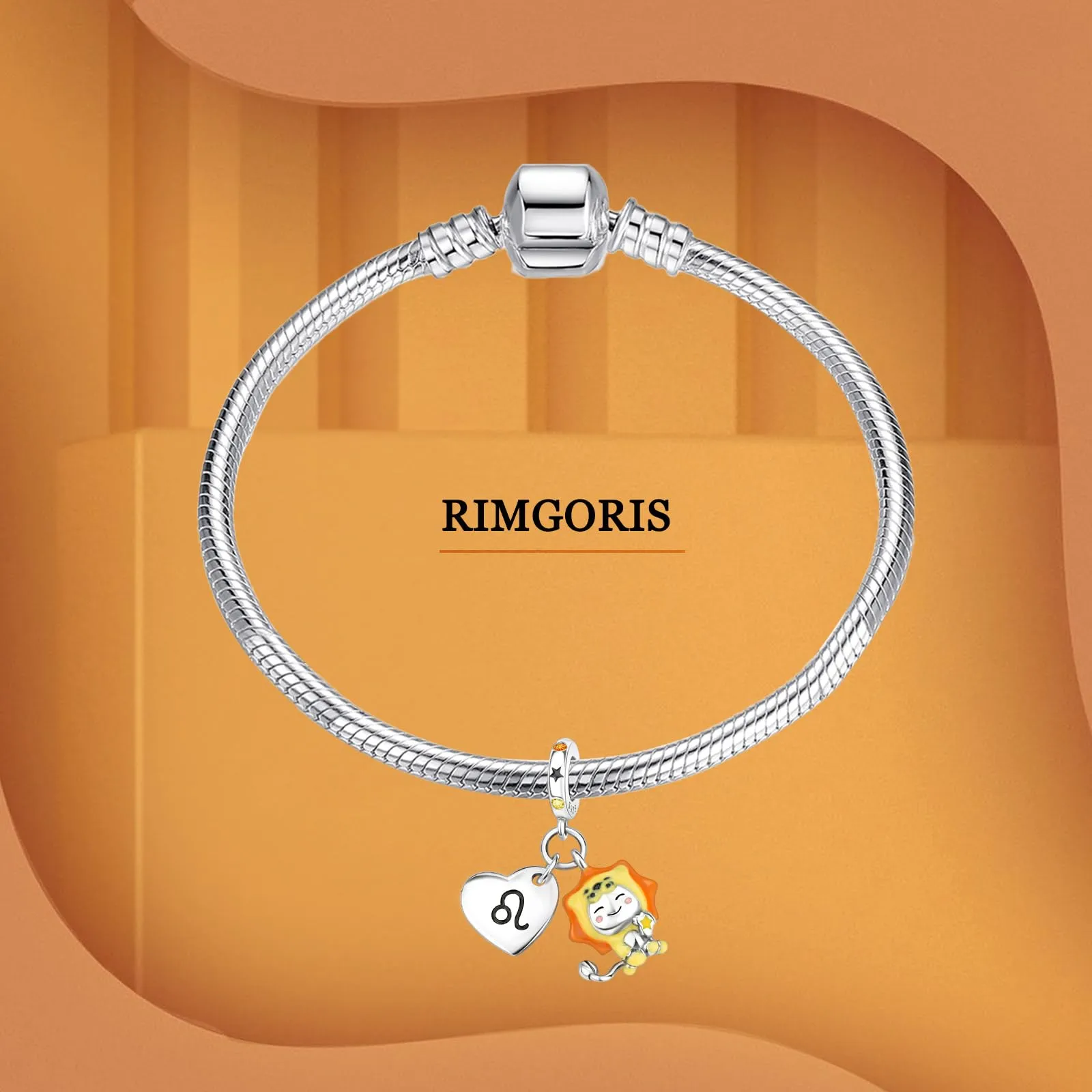 Rimgoris 925 Sterling Silver Women Bracelets Necklace Constellation Luminous Effect Pendant Women Bracelet Charm Festa della mamma con Zirconia Leone - immagine 3