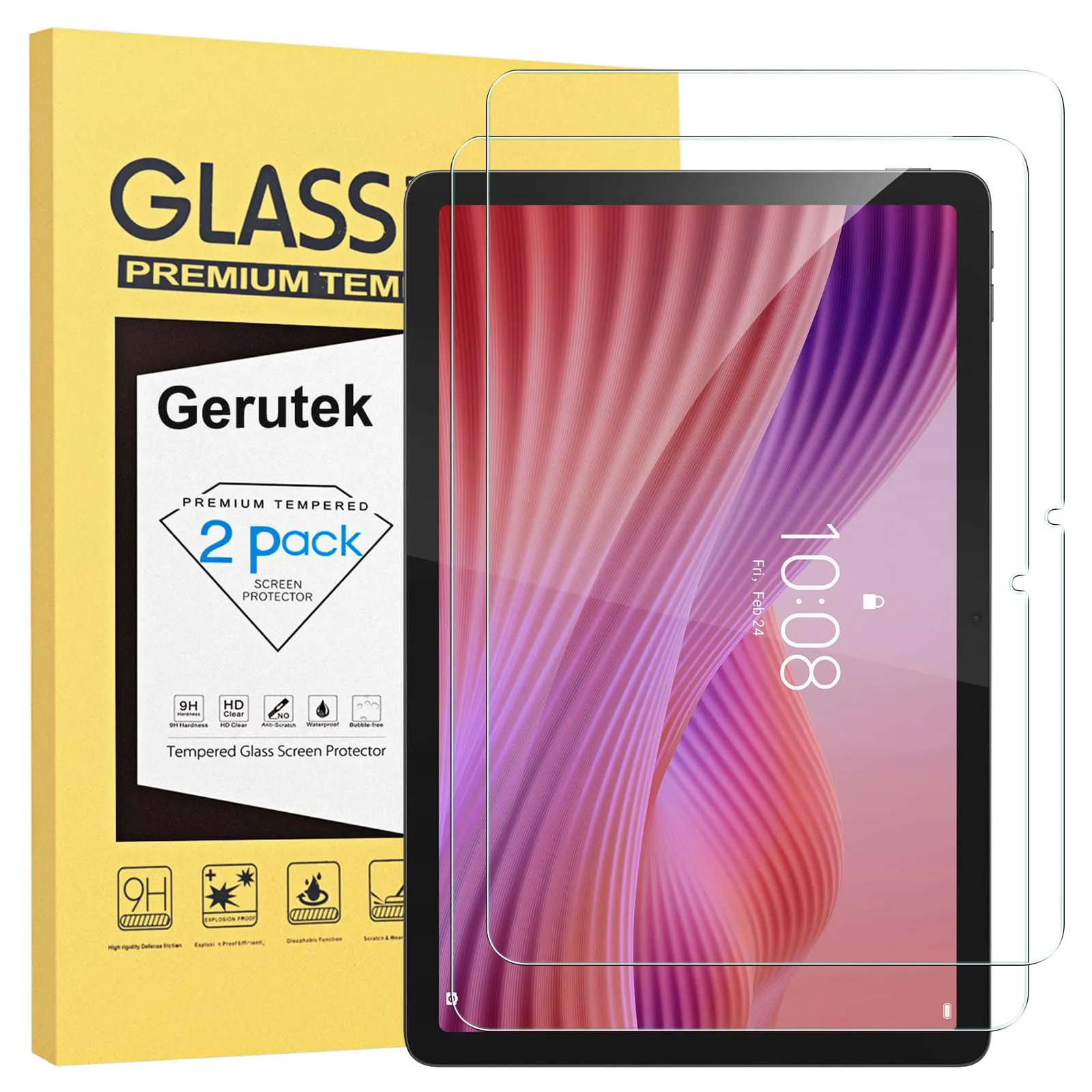 Gerutek 2 Pezzi Pellicola Protettiva per Lenovo Tab 10.1'' 2025 - immagine 1