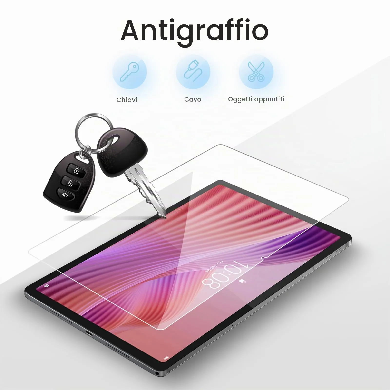Gerutek 2 Pezzi Pellicola Protettiva per Lenovo Tab 10.1'' 2025 - immagine 4