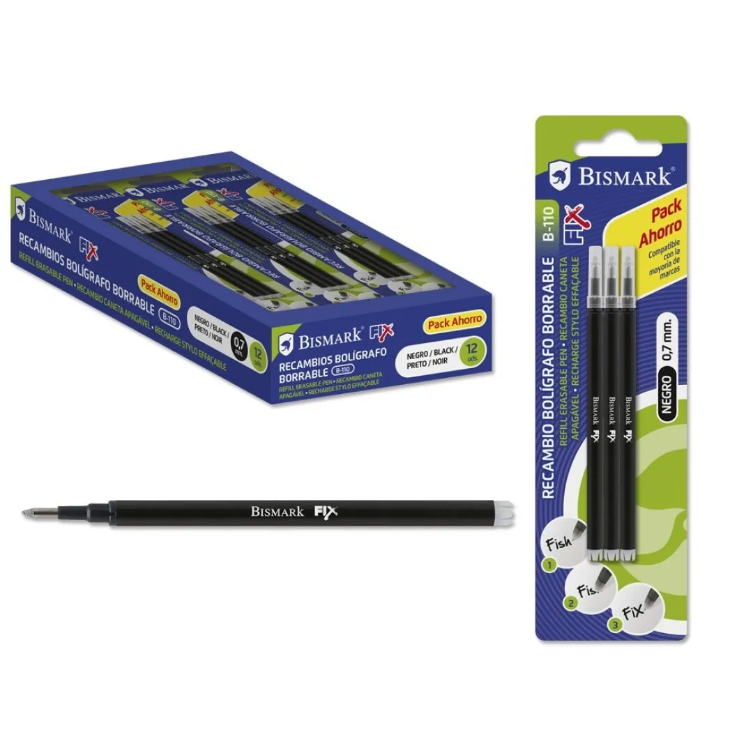 Bismark 327533 ricaricatore di penna Nero 3 pz - immagine 1