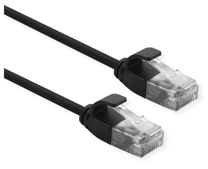 Roline Cavo Utp Data Center Patchcord Cat.6A Class Ea Lsoh Slim Nero 1M - immagine 1