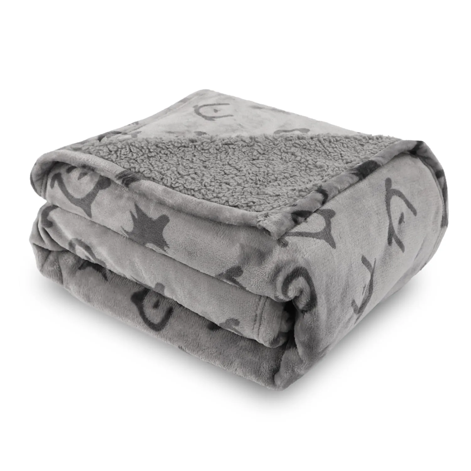 Nobleza Coperta Impermeabile per Cani, XL 152 x 127cm Coperta Morbida e Soffice per Cane, Lavatrice, Reversibile Protettore per Divano, Grigio Chiaro - immagine 1