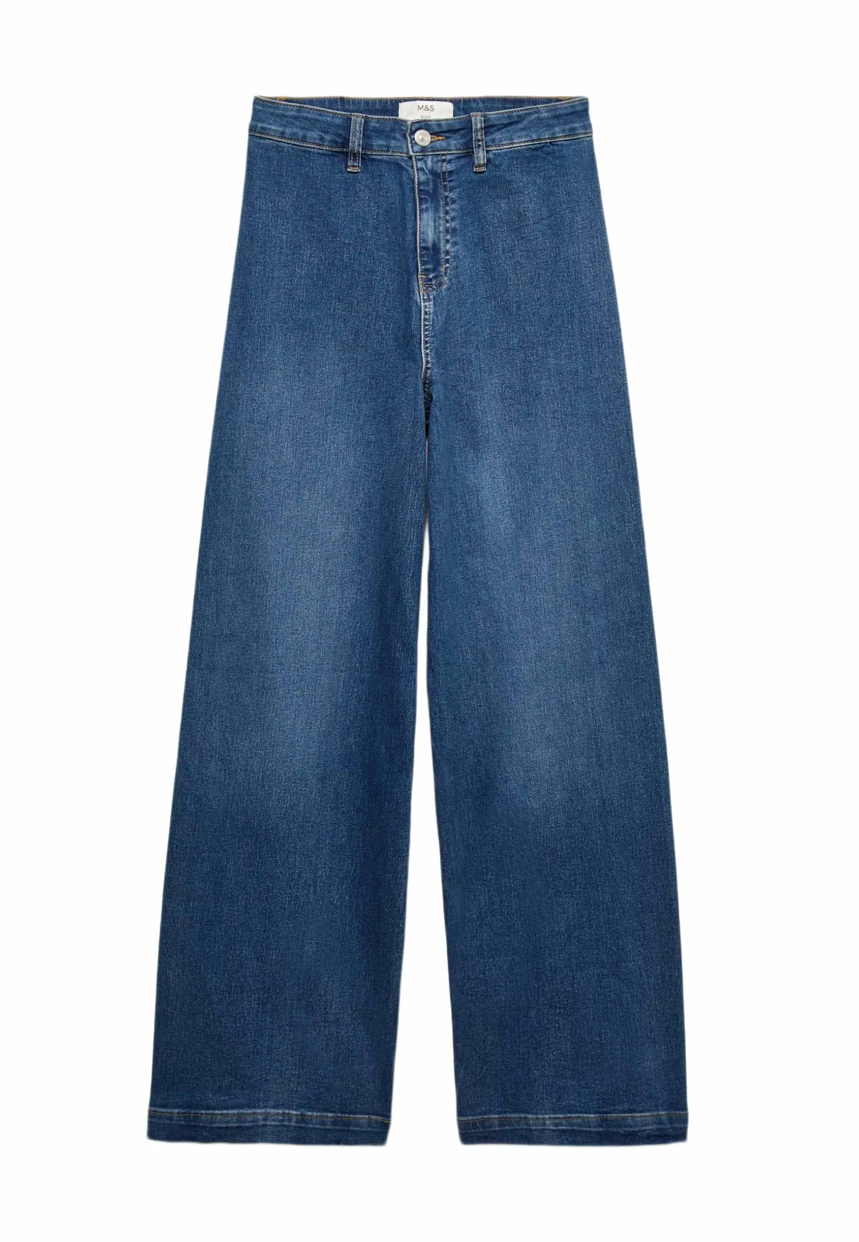 Marks & Spencer Jeans alla Caviglia a Gamba Larga e Vita Alta da Donna Marina 48 - immagine 1