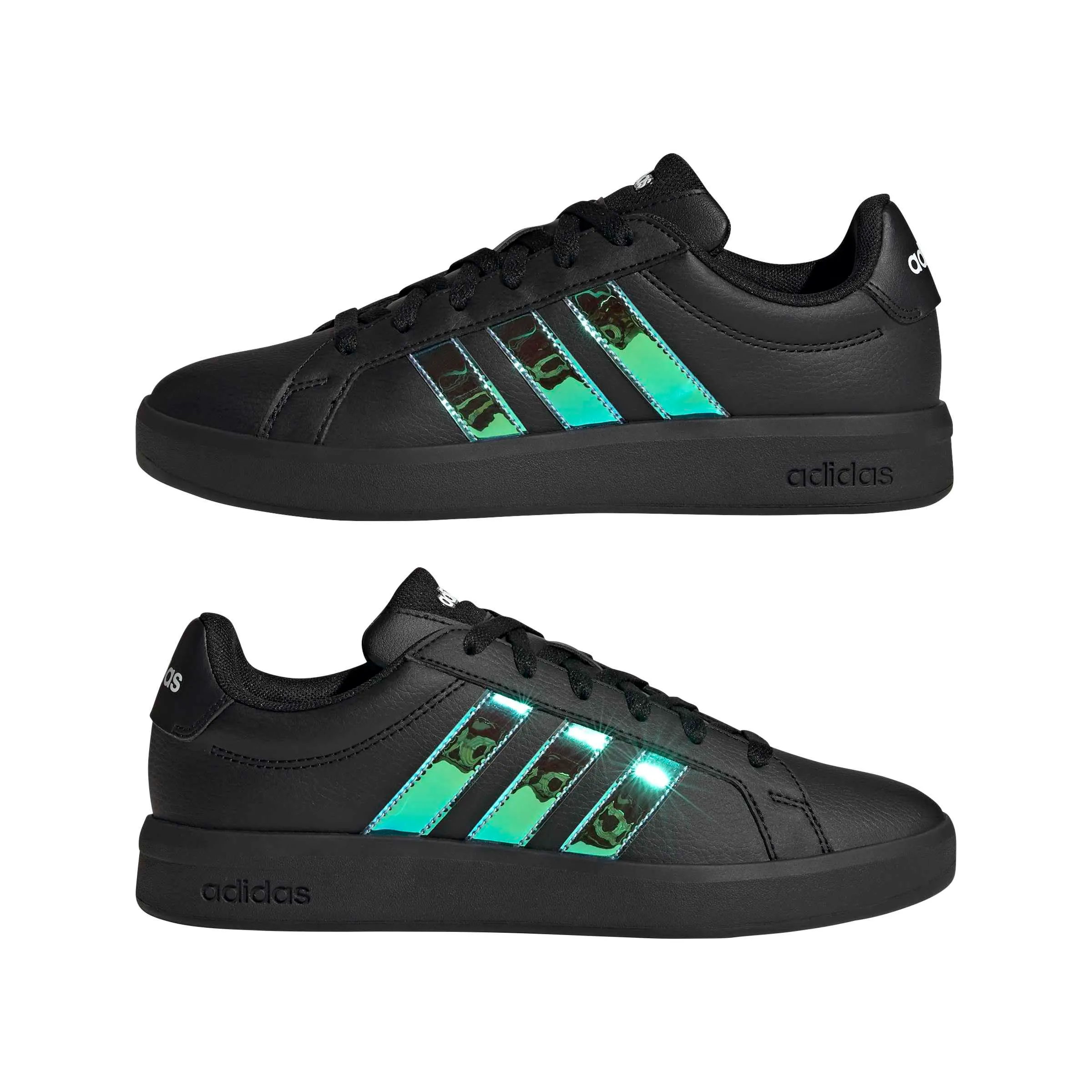 adidas Donna Grand Court Base 3.0 CHOES, Core Black/Core Black/Ftwr White, 39 1/3 EU - immagine 6