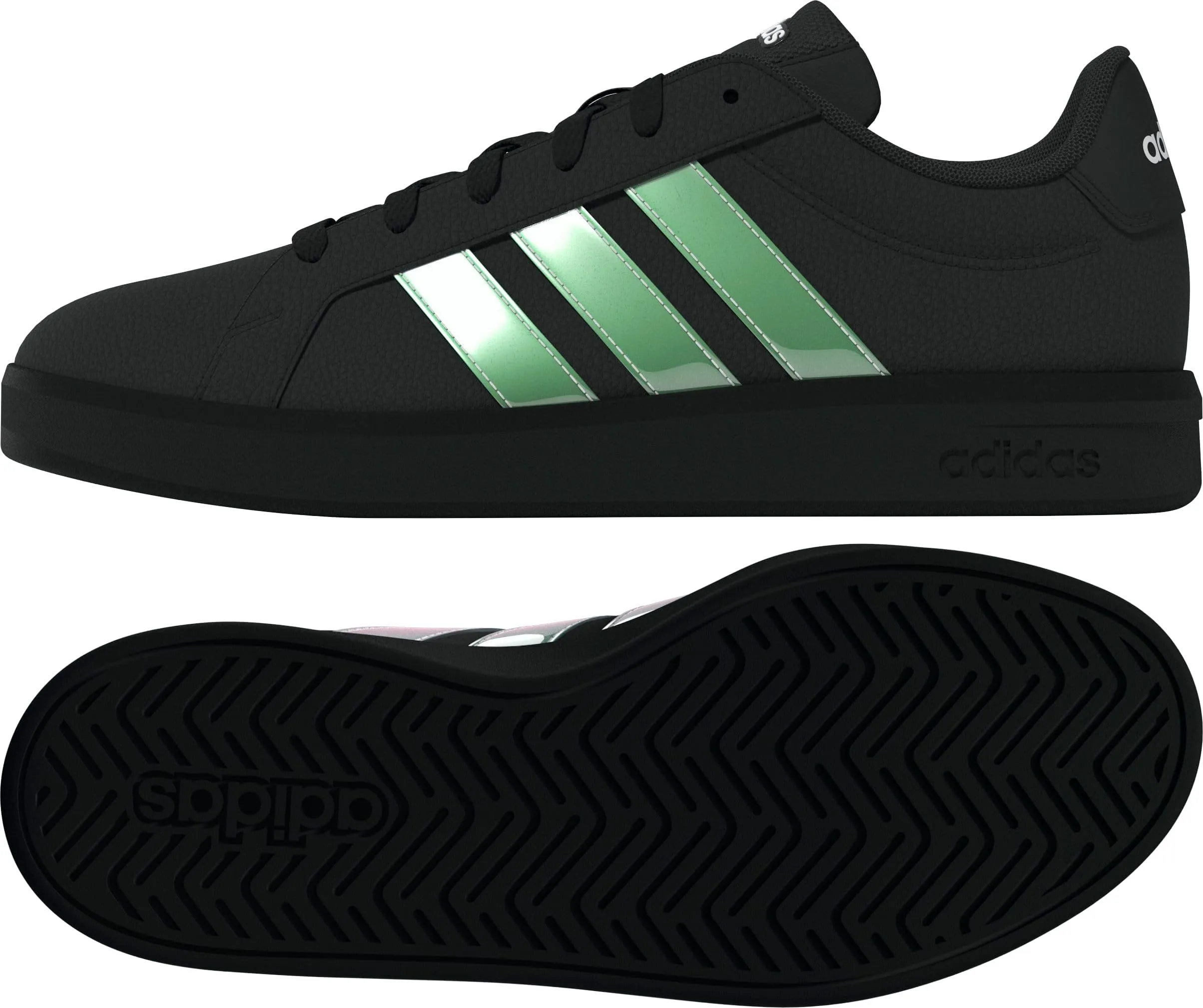 adidas Donna Grand Court Base 3.0 CHOES, Core Black/Core Black/Ftwr White, 36 2/3 EU - immagine 3