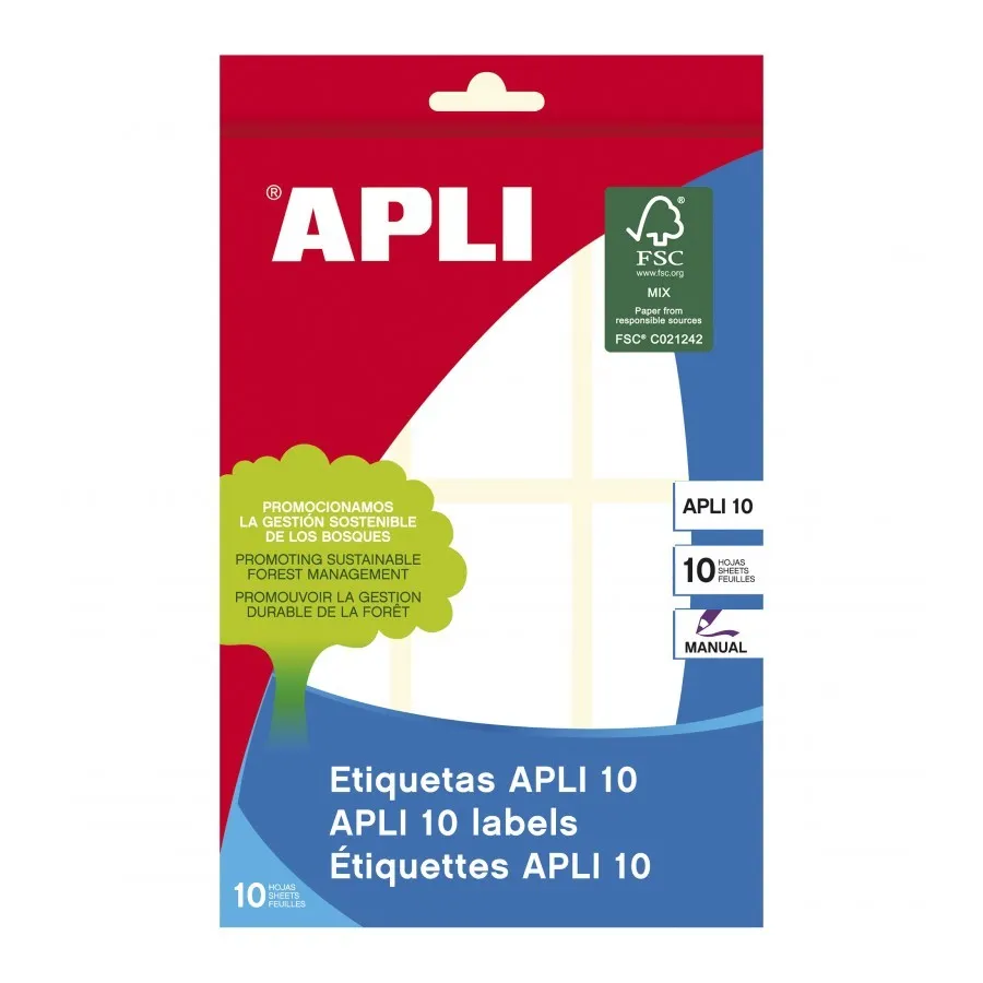 Apli Etichette Bianche 34 x 67 mm - Ideali per Scriverci sopra - 10 Fogli - immagine 1