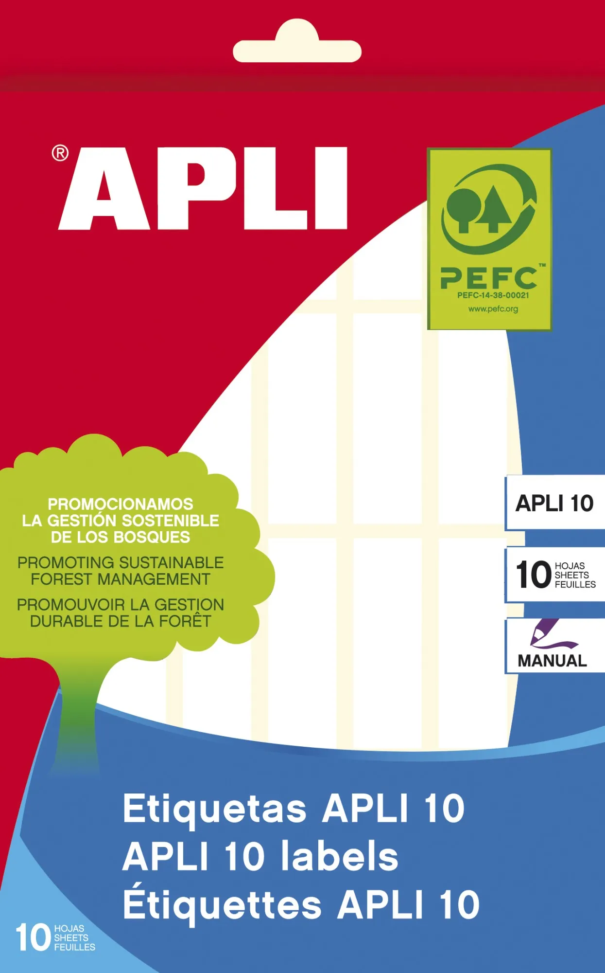 APLI 01637 etichetta autoadesiva Rettangolo Permanente Bianco 280 pz - immagine 1