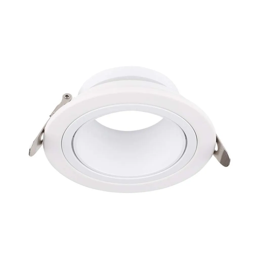 V-TAC Portafaretto LED da Incasso Rotondo GU10 in Policarbonato e Ferro Colore Bianco - immagine 1