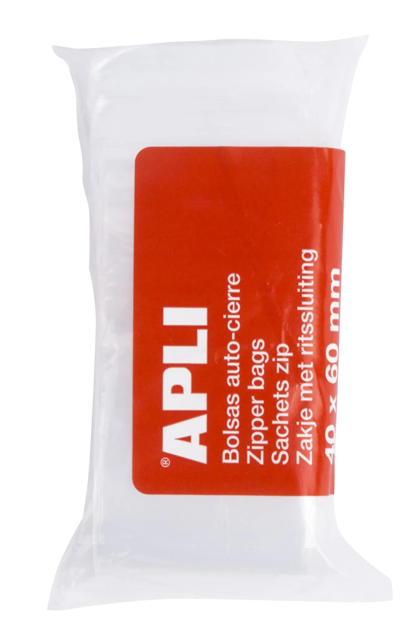 Apli Buste Zip Autosigillanti Trasparenti - Misura 40x60 - Chiusura Sicura e Maneggevolezza - Adatti per Uso Alimentare - Ideali per Conservare Alimenti e Oggetti di Uso Quotidiano - immagine 1