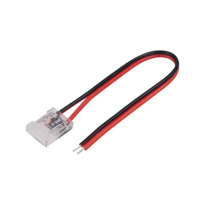 V-TAC Connettore Flessibile Per Strip LED COB Larghezza 8mm a 2 Pin e cavi a saldare Lunghezza 150mm - immagine 1